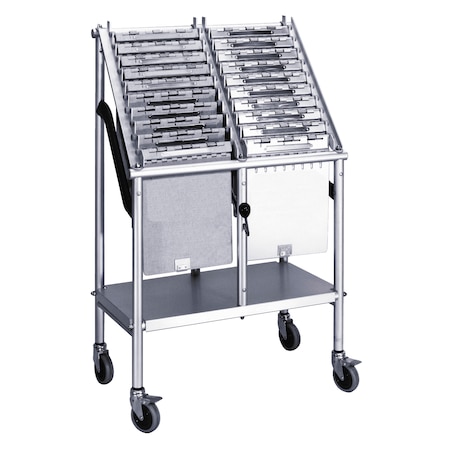 Omnimed 3 Tier Wheeled Chart Carrier File Cart 263830